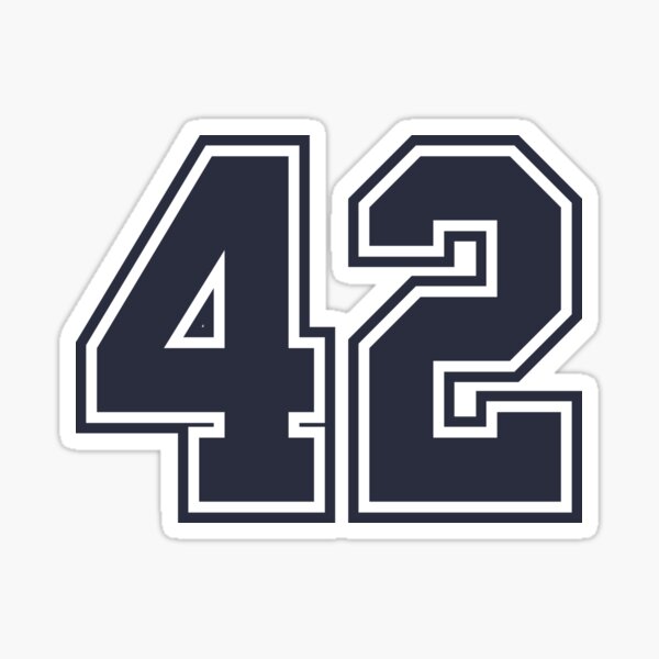 Number #42 Sports Jersey Navy Blue Lucky Number T-Shirt