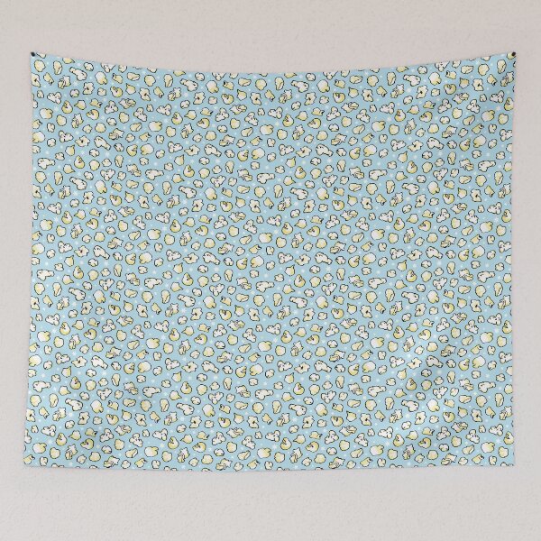Item preview, Popcorn Party Pattern light blue designed and sold by colorofmagic.
