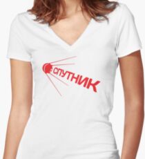 Sputnik 1957 Special Women's Fitted V-Neck T-Shirt