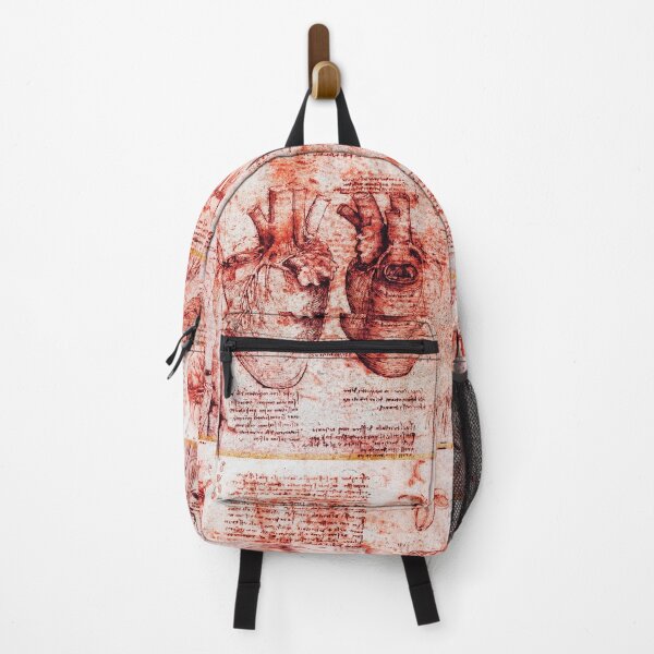 Item preview, Heart And Its Blood Vessels, Leonardo Da Vinci Anatomy Drawings Red Parchment designed and sold by BulganLumini.
