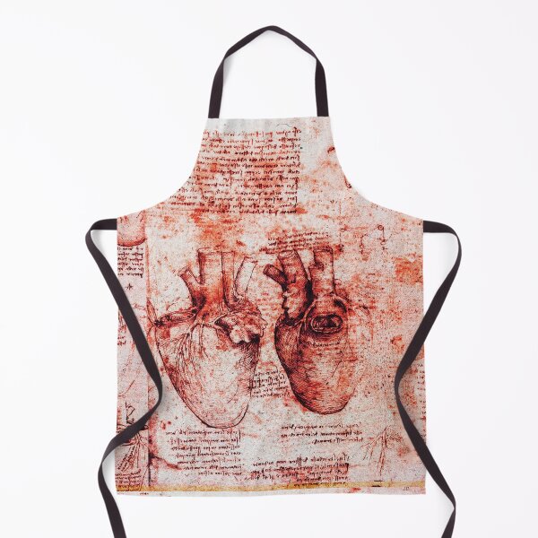 Item preview, Heart And Its Blood Vessels, Leonardo Da Vinci Anatomy Drawings Red Parchment designed and sold by BulganLumini.