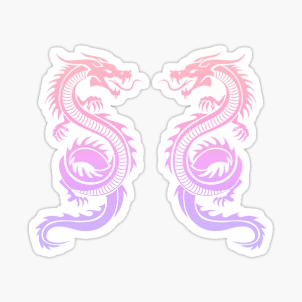 Twin Dragons Stickers Redbubble - the bella twins support the twins pink roblox