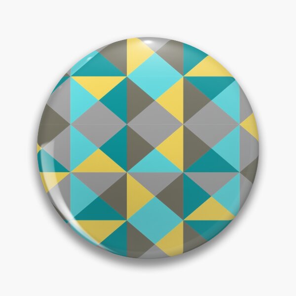 Aperçu de l'œuvre Triangle géométrique motif gris, bleu, jaune et gris foncé créée et vendue par ExploreStore.
