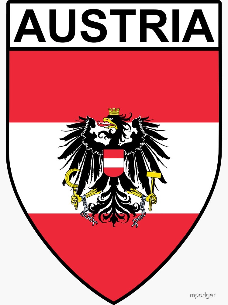 Austrian State Flag Gifts, Stickers & Products (GF) Sticker for Sale by  mpodger