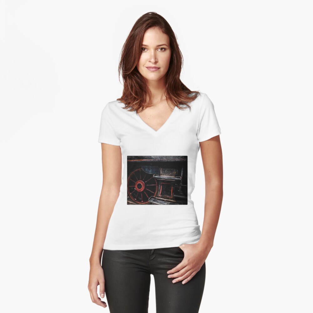 Item preview, Fitted V-Neck T-Shirt designed and sold by bywhacky.