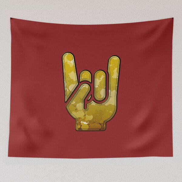 Item preview, Rock Hand Gesture Golden Rock ‘N’ Roll Salute designed and sold by IBMClothing.