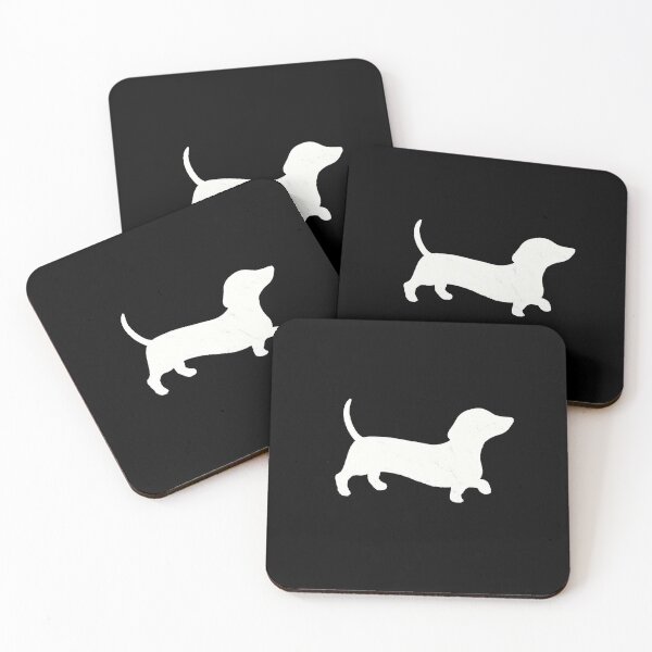  Dachshund Weiner Dog Gift Cork 4 Pack Drink Coasters Set -  Basic Design Wiener Dog Decor - Perfect Decoration for Doxie Lovers : Home  & Kitchen
