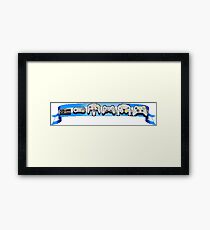 VideoGame Controllers (blue) Framed Print