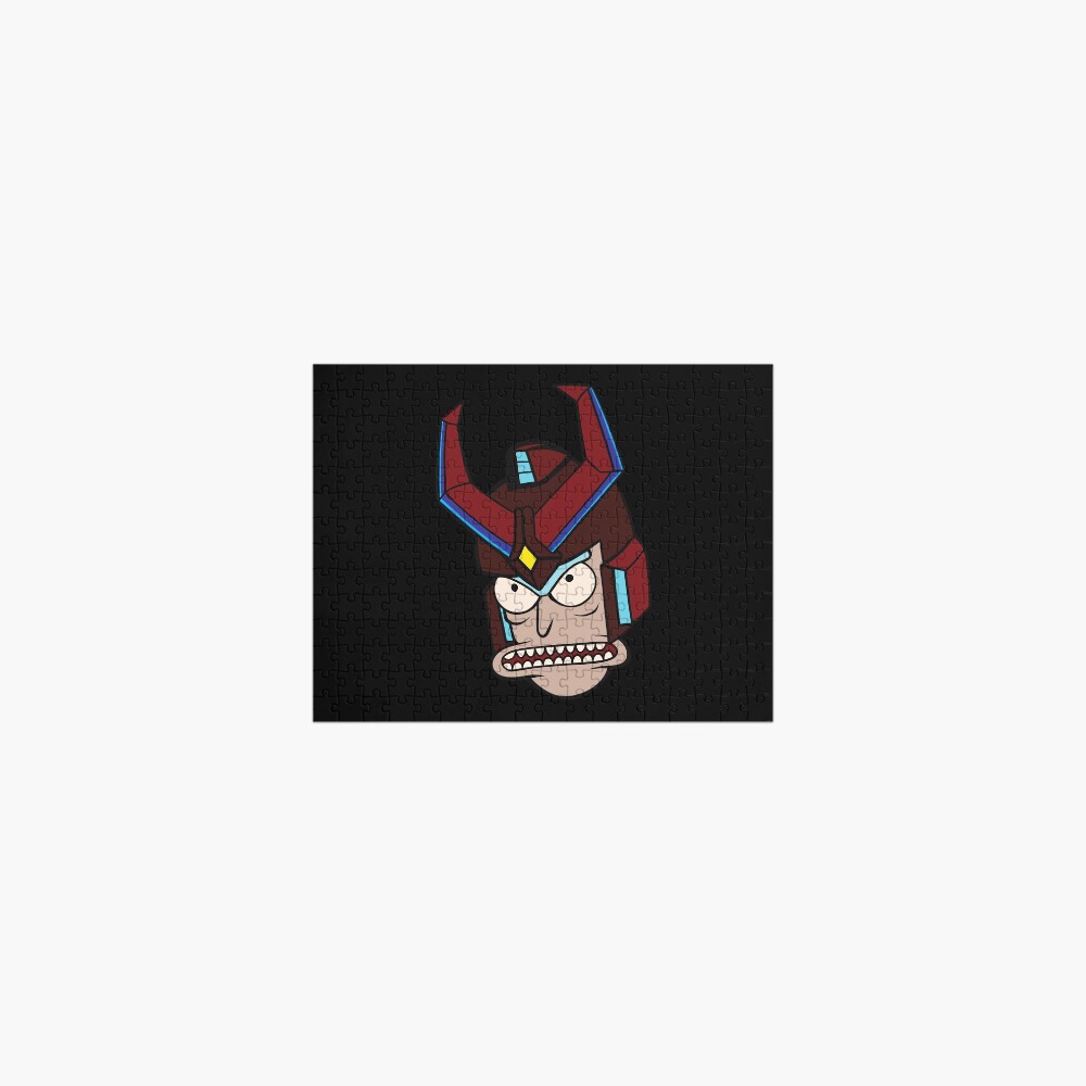 Super Cool Rick and Morty™ Rick Head with Combat Armour Helmet Jigsaw Puzzle