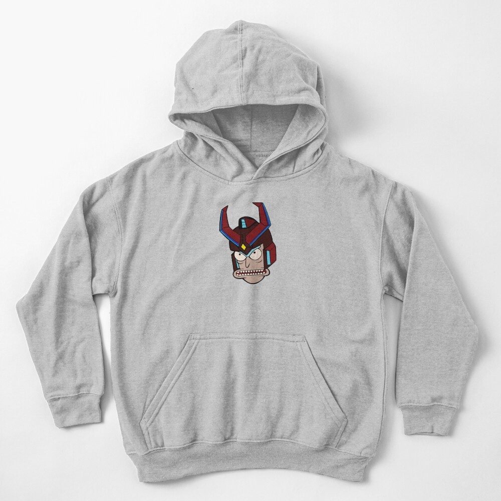 Super Cool Rick and Morty™ Rick Head with Combat Armour Helmet Kids Pullover Hoodie