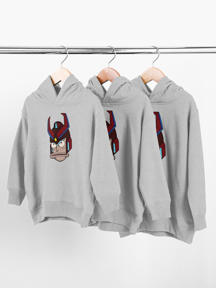 Alternate view of Super Cool Rick and Morty™ Rick Head with Combat Armour Helmet Toddler Pullover Hoodie
