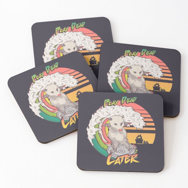 Item preview, Play Dead Later - Funny Swag Possum Rainbow Surfing on a Dumpster Can Lid | Lets Eat Trash and get Hit by a Car Live Ugly Cats Summer Vibes Street Playing Possum Fake your death Poss BPD Vibe Check designed and sold by Any Color Designs.