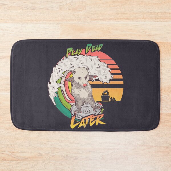 Item preview, Play Dead Later - Funny Swag Possum Rainbow Surfing on a Dumpster Can Lid | Lets Eat Trash and get Hit by a Car Live Ugly Cats Summer Vibes Street Playing Possum Fake your death Poss BPD Vibe Check designed and sold by Any Color Designs.
