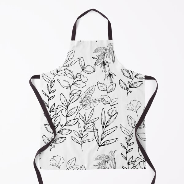 Item preview, Black and white leaves pattern design designed and sold by Daimonia51.