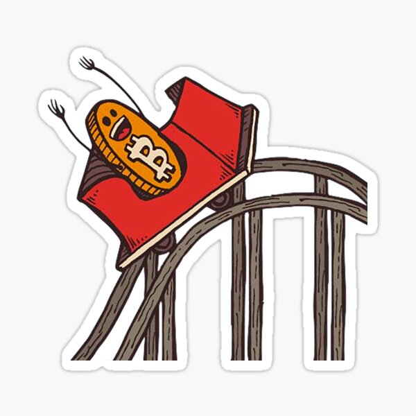 Bitcoin Roller Coaster Sticker