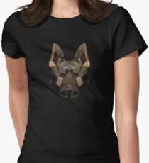 Camiseta entallada para mujer Pastor alemán geométrico