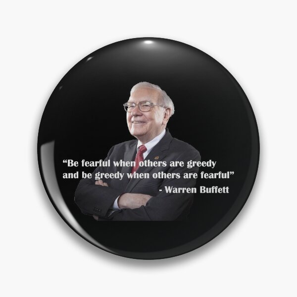 Item preview, Warren Buffett Investing Quote Be Fearful When Others Are Greedy designed and sold by JustCreativity.