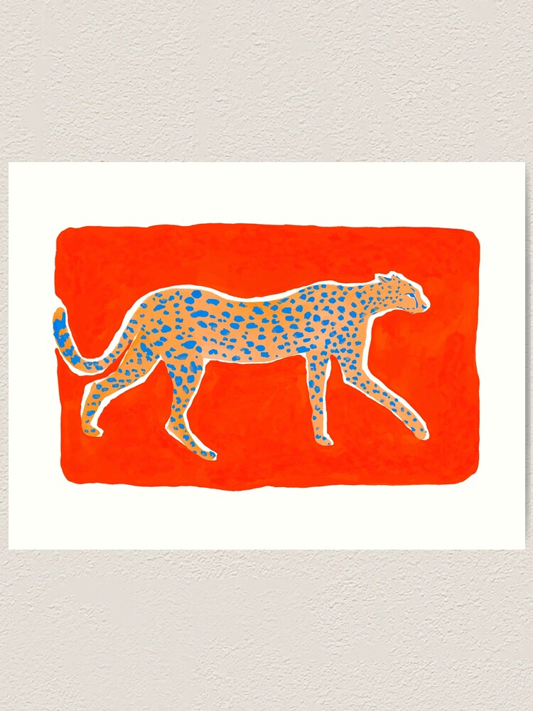 Alternate view of Leopard Orange Art Print