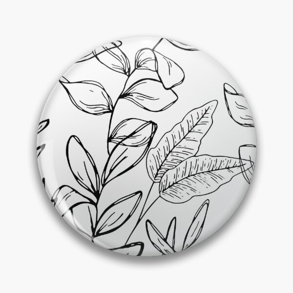 Item preview, Black and white leaves pattern design designed and sold by Daimonia51.