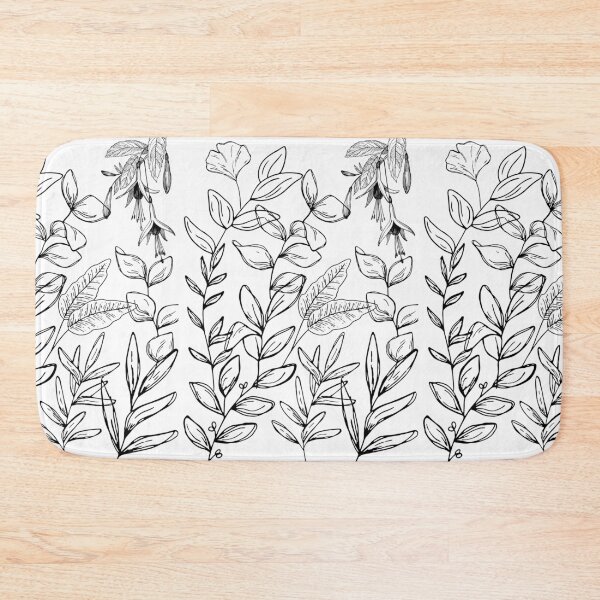 Item preview, Black and white leaves pattern design designed and sold by Daimonia51.
