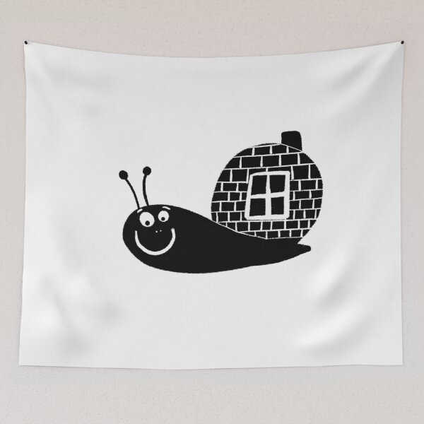 Item preview, Black and white snail designed and sold by KateCrafts.