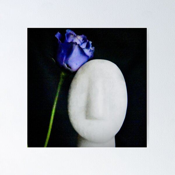 Item preview, Cycladic head and purple flower designed and sold by keithmilligan.