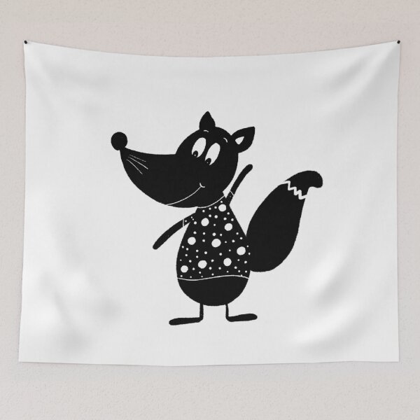 Item preview, Black and white fox designed and sold by KateCrafts.