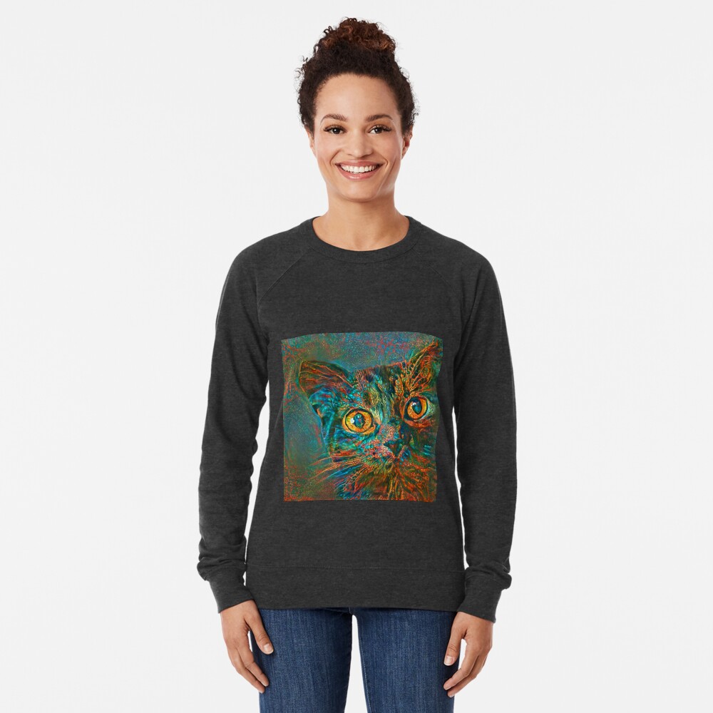 Abstraction of abstract cat look Lightweight Sweatshirt