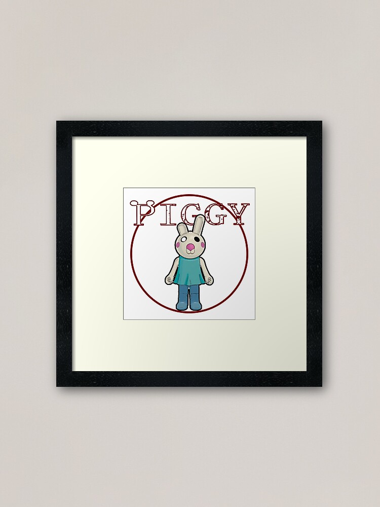 Bunny Piggy Roblox Roblox Game Roblox Characters Framed Art Print By Affwebmm Redbubble - surgeon s mask roblox