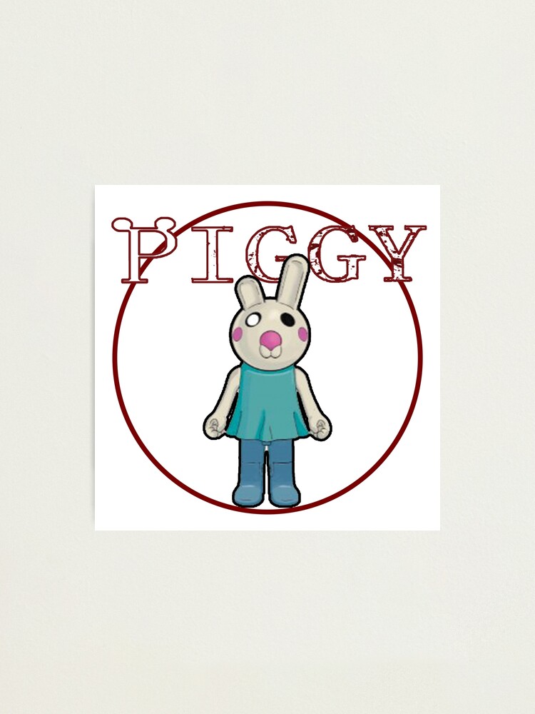 Bunny Piggy Roblox Roblox Game Roblox Characters Photographic Print By Affwebmm Redbubble - rope line roblox