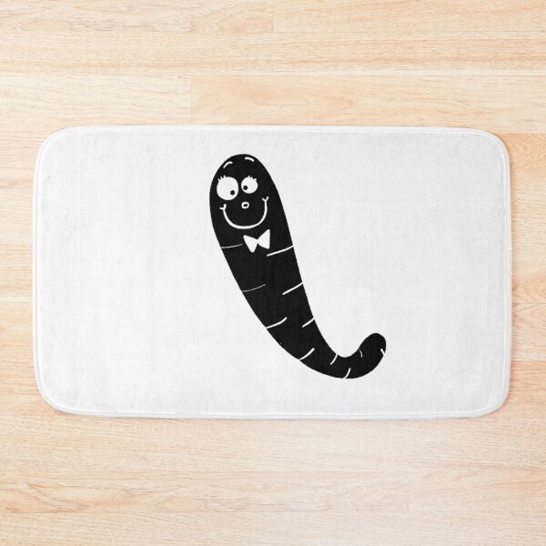 Item preview, Black and white worm designed and sold by KateCrafts.