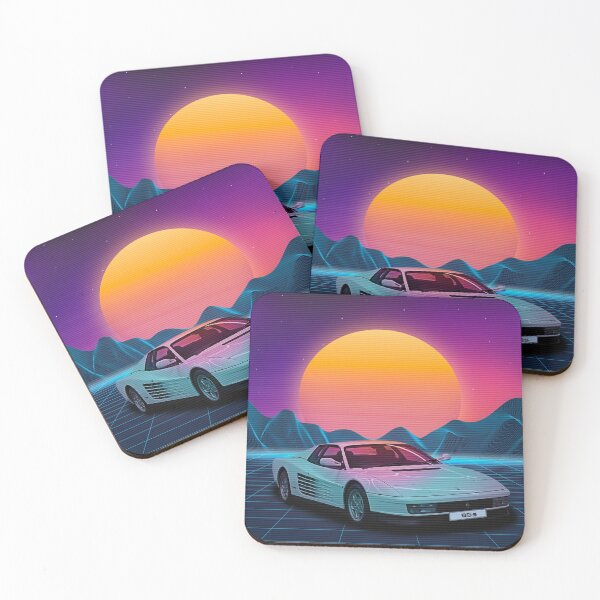 Item preview, Testarossa Synthwave Car designed and sold by yaekus.