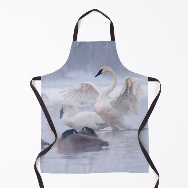 Item preview, Trumpeter Swans in the mist. designed and sold by Michael Cummings.