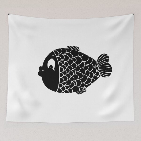 Item preview, Black and white fish designed and sold by KateCrafts.