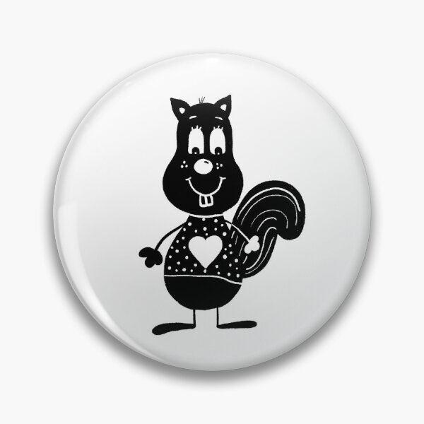 Item preview, Black and white squirrel designed and sold by KateCrafts.