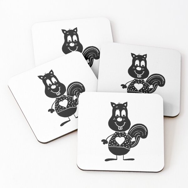 Item preview, Black and white squirrel designed and sold by KateCrafts.