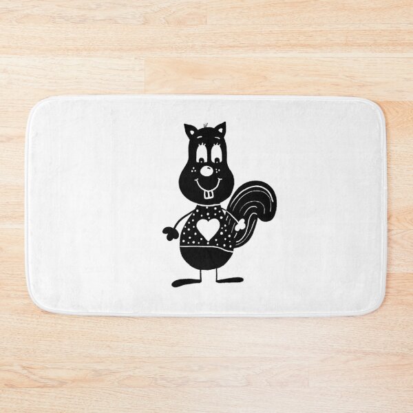 Item preview, Black and white squirrel designed and sold by KateCrafts.