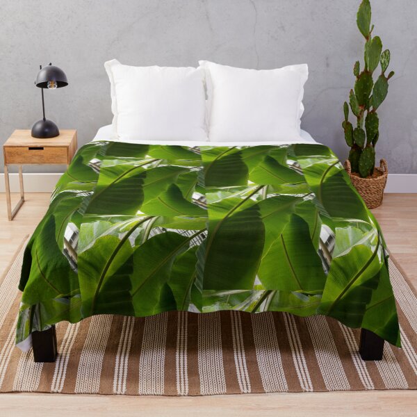 Item preview, Luscious Tropical Greens - Huge Banana Leaves Patterns - Vertical View Downward Left designed and sold by Georgia Mizuleva.