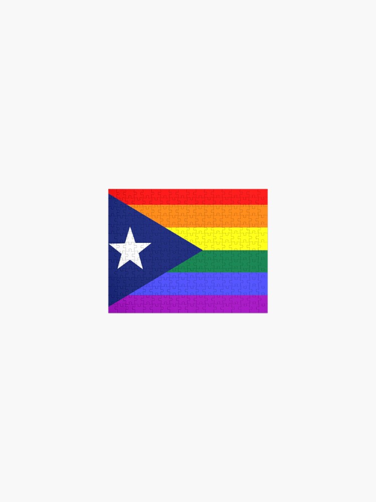 Puerto Rican Rainbow Pride Flag Jigsaw Puzzle By Simplypride Redbubble