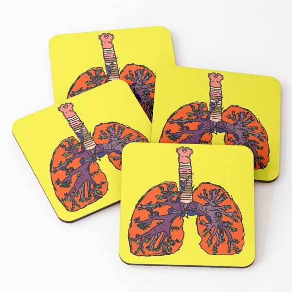 Item preview, Neon Lungs Anatomy Pop Art designed and sold by QJeanette.
