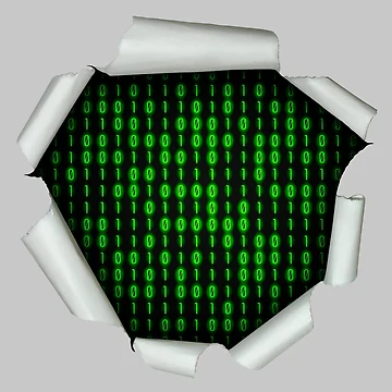 Artwork thumbnail, Binary Code Inside Hole Version by pattypattern