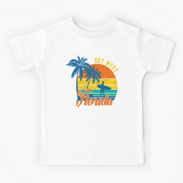 Key West Retro Sunset Florida Kids T-Shirt