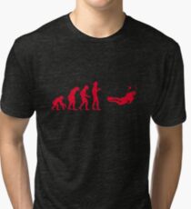 Evolution to Scuba Diver RED Tri-blend T-Shirt
