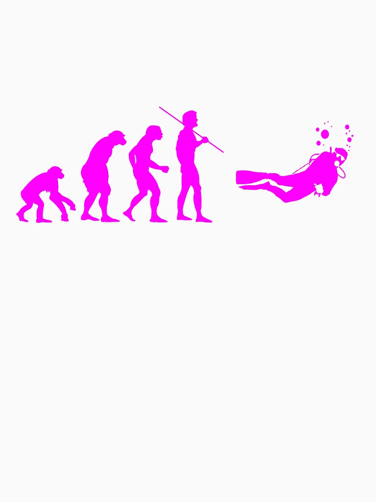 "Evolution to Scuba Diver PINK" Tshirt by BelfastBoy Redbubble