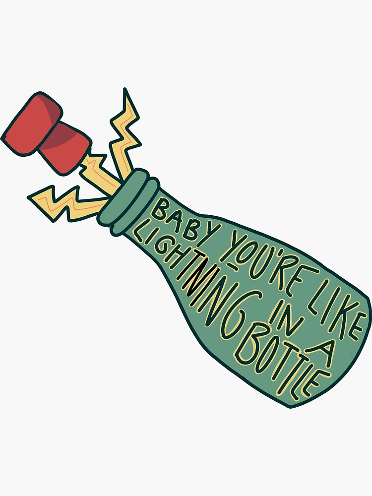 "Lightning in a bottle" Sticker for Sale by Jasisart Redbubble