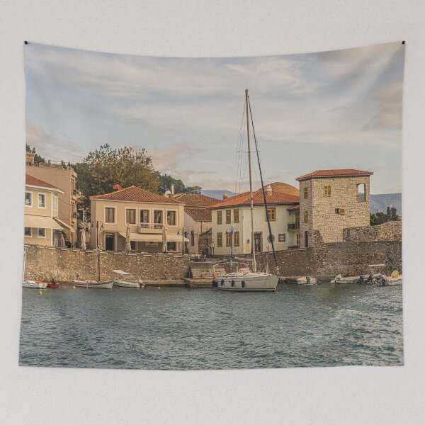 Item preview, Sailboat of Castle of  Nafpaktos designed and sold by KensLensDesigns.