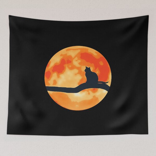 Item preview, Simple Retro Sunset Cat : Vintage Illustration Shadowed Landscape designed and sold by Medmac's Designs.