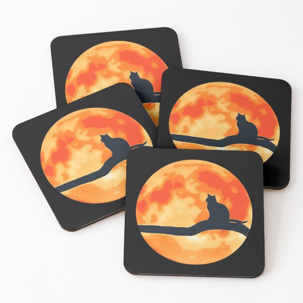 Item preview, Simple Retro Sunset Cat : Vintage Illustration Shadowed Landscape designed and sold by Medmac's Designs.