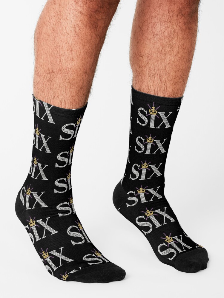 Six: The Musical Rhinestone Logo Socks