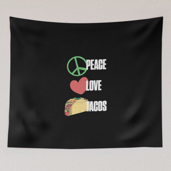 Item preview, Peace Love Tacos Funny Sarcastic Distressed  designed and sold by artworkbyrihen.